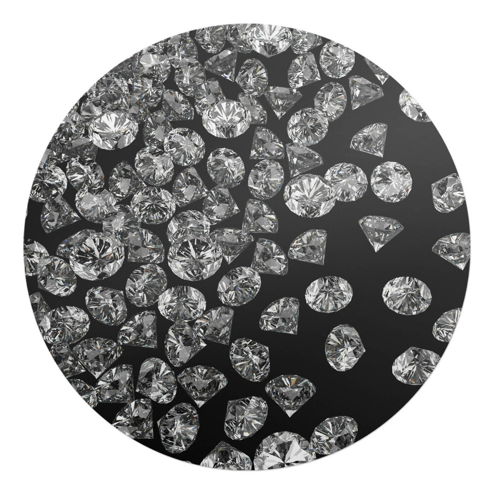 Mata pod fotel biurowy okrągła Lśniące diamenty