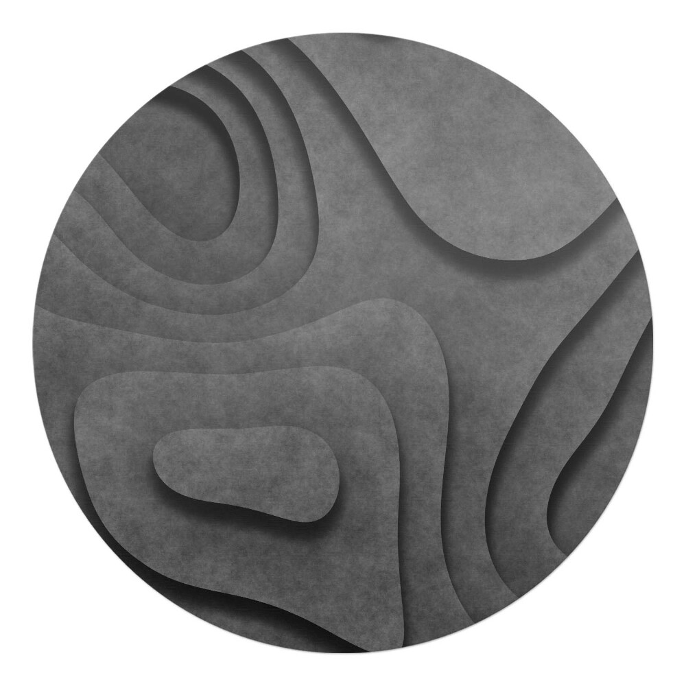 Mata pod krzesło okrągła Abstrakcyjne fale