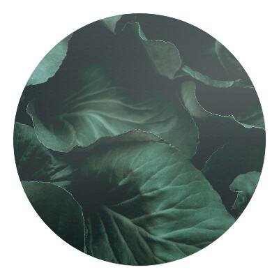 Podkładka pod krzesło okrągła Liście w cieniu