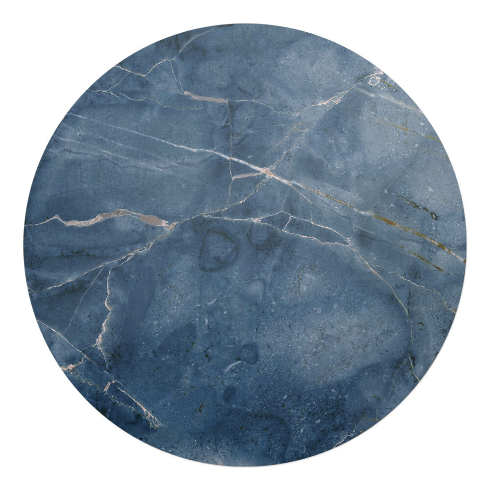 Mata na podłogę pod krzesło okrągła Marmurowe żyłki