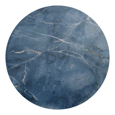Mata na podłogę pod krzesło okrągła Marmurowe żyłki
