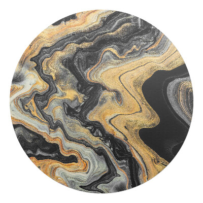 Mata pod fotel biurowy okrągła Marmurowe wiry