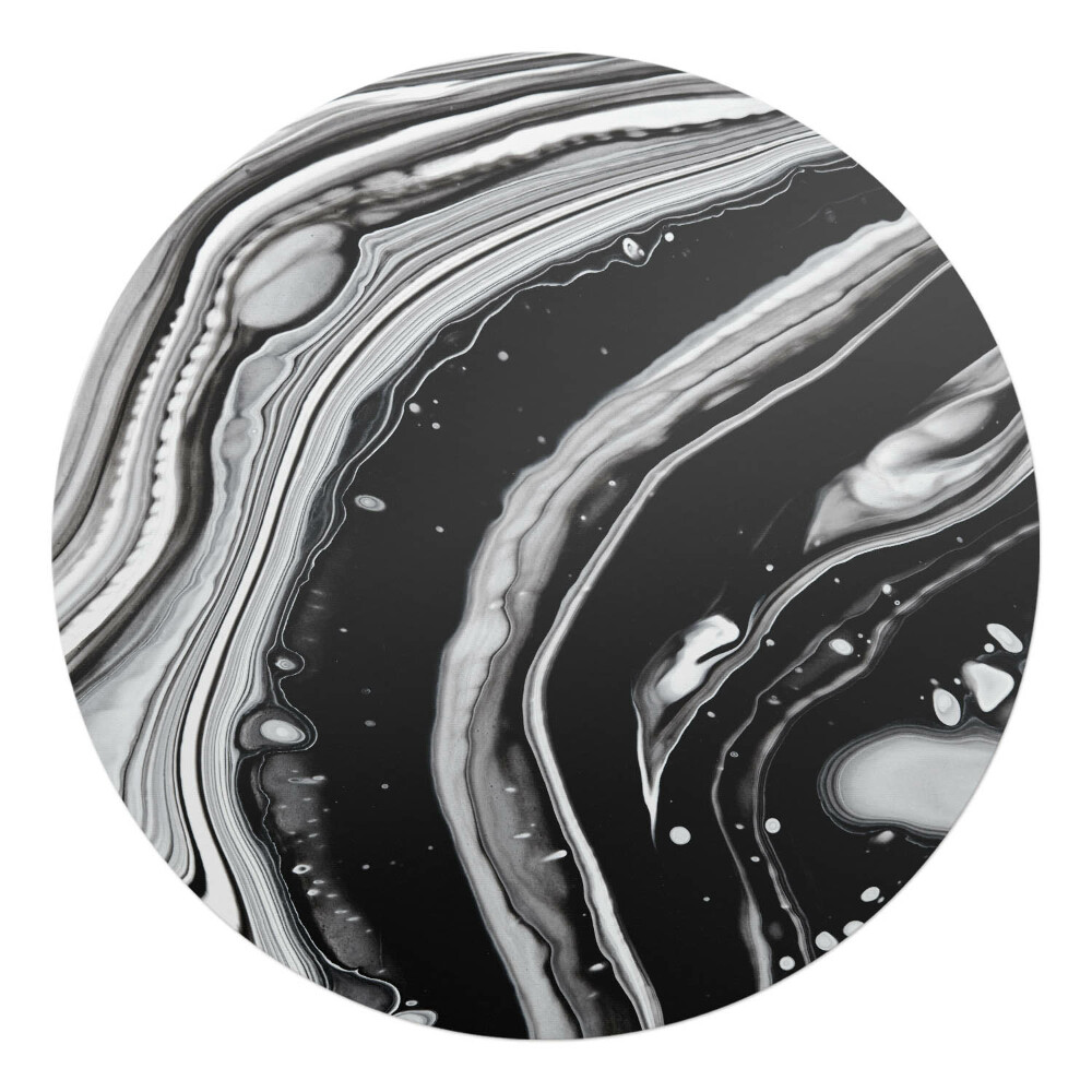 Mata na podłogę pod krzesło okrągła Abstrakcyjne fale