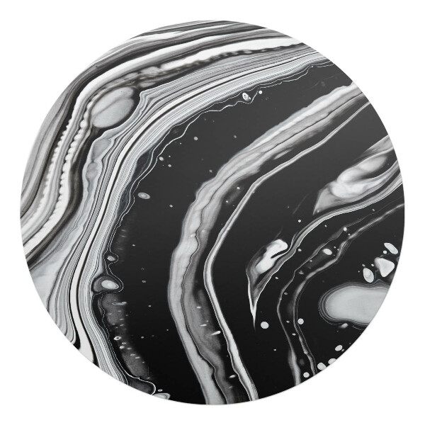 Mata na podłogę pod krzesło okrągła Abstrakcyjne fale