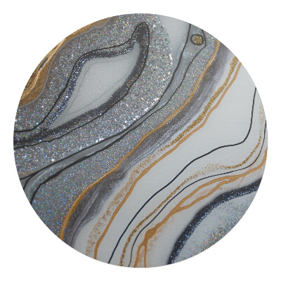 Podkładka pod krzesło obrotowe okrągła Połyskujące fale
