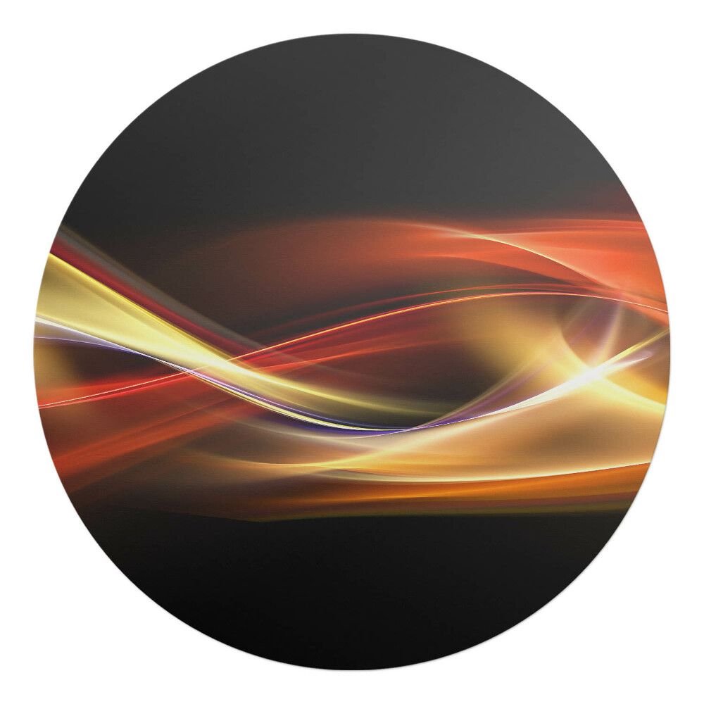 Mata pod krzesło okrągła Abstrakcyjne fale