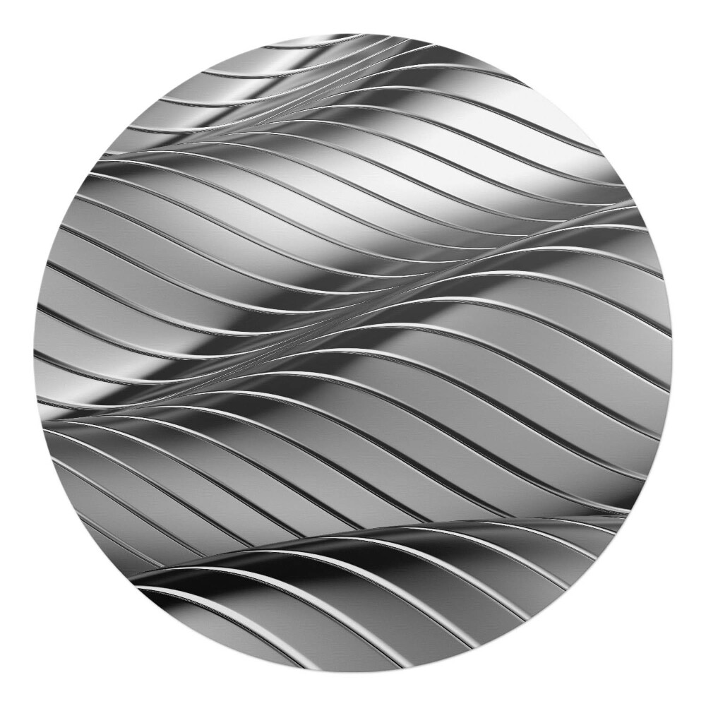 Podkładka pod krzesło okrągła Falujące linie 3D