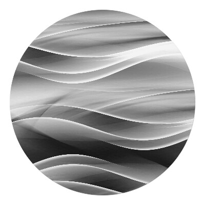 Mata na podłogę pod krzesło okrągła Delikatne fale