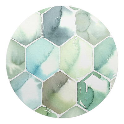 Podkładka pod krzesło obrotowe okrągła Akwarelowa mozaika