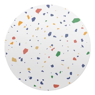 Mata pod krzesło okrągła Kolorowe konfetti