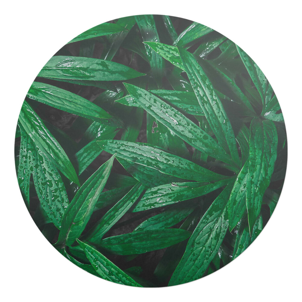 Podkładka pod krzesło obrotowe okrągła Liście w deszczu