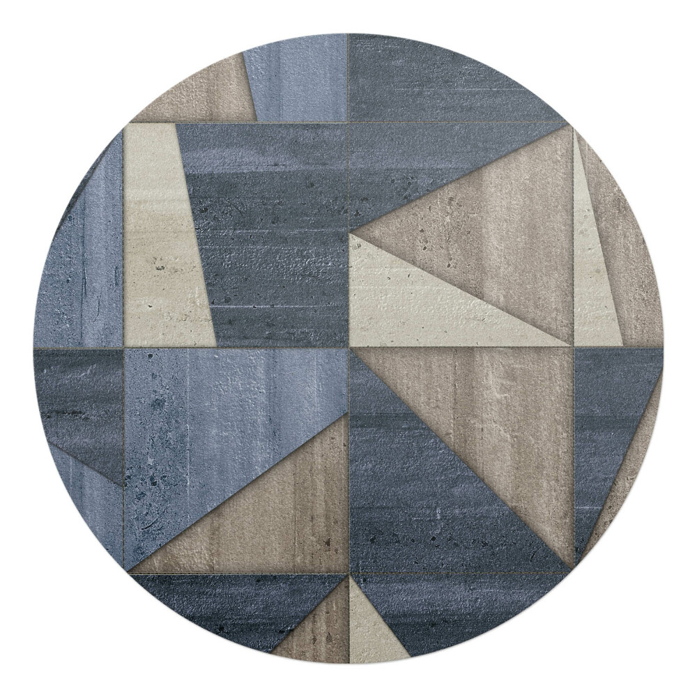 Podkładka pod krzesło okrągła Geometryczne trójkąty