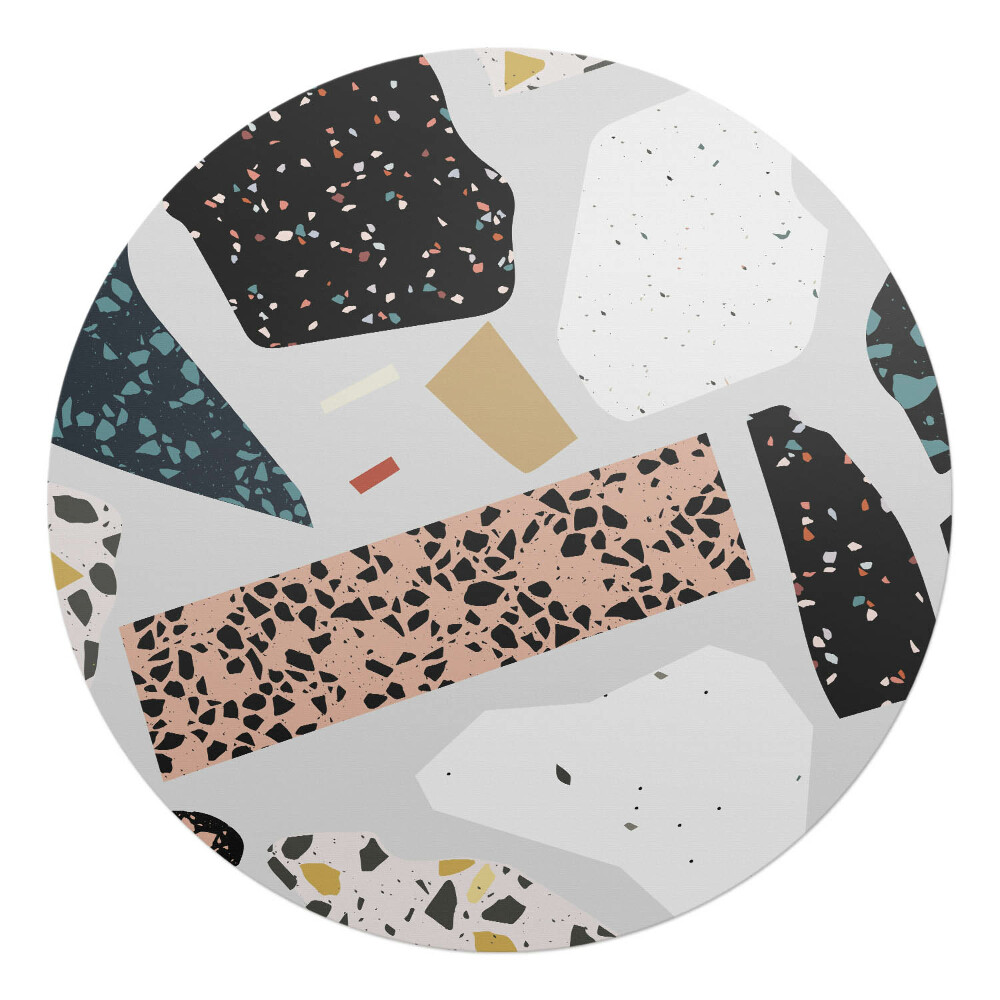 Mata na podłogę pod krzesło okrągła Mozaika abstrakcyjna