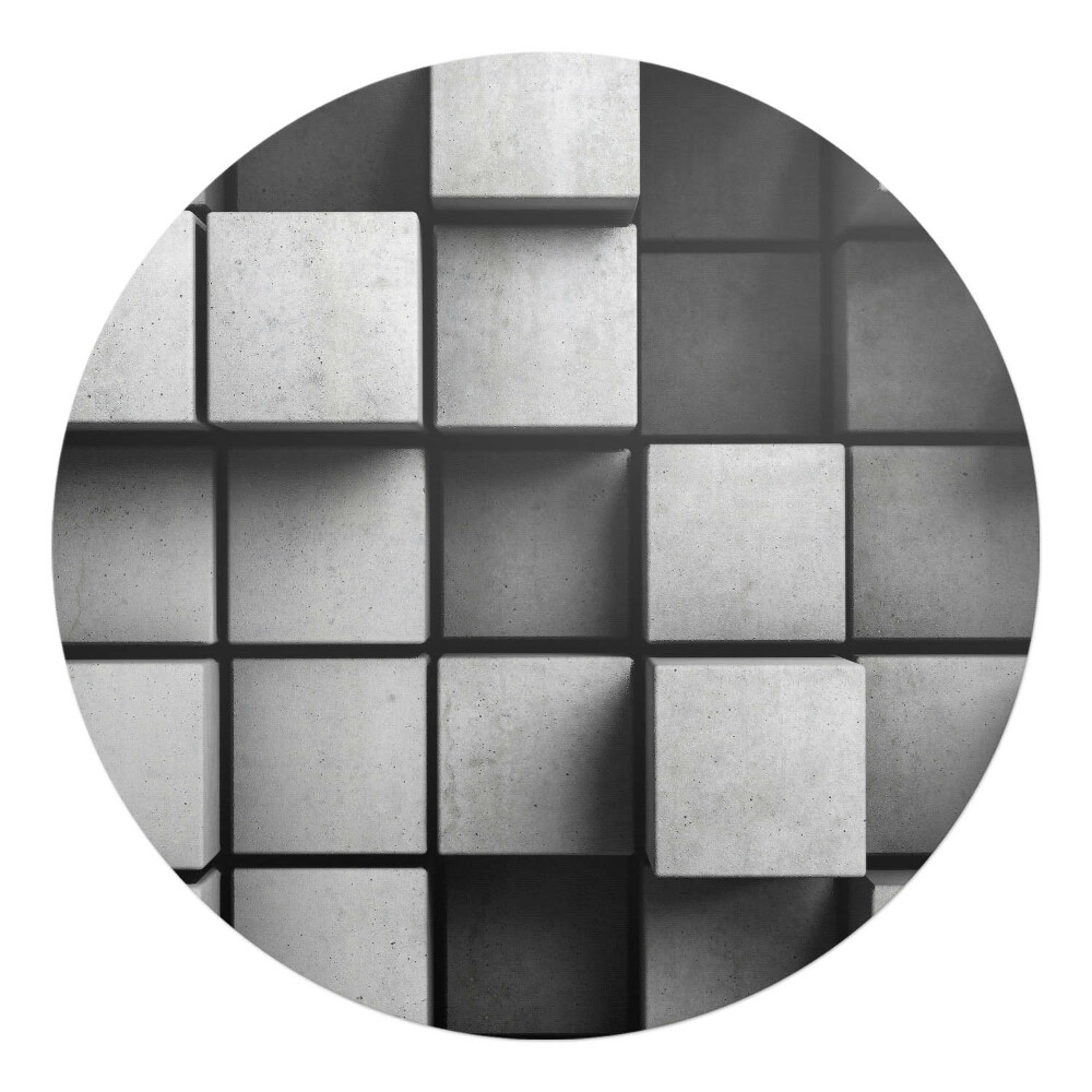 Podkładka pod krzesło okrągła Geometryczne kostki