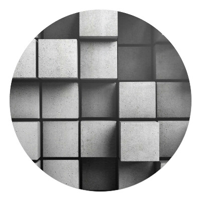 Podkładka pod krzesło okrągła Geometryczne kostki