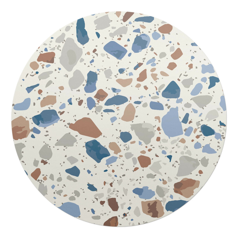 Podkładka pod krzesło okrągła Terazzo w pastelach