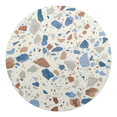 Podkładka pod krzesło okrągła Terazzo w pastelach