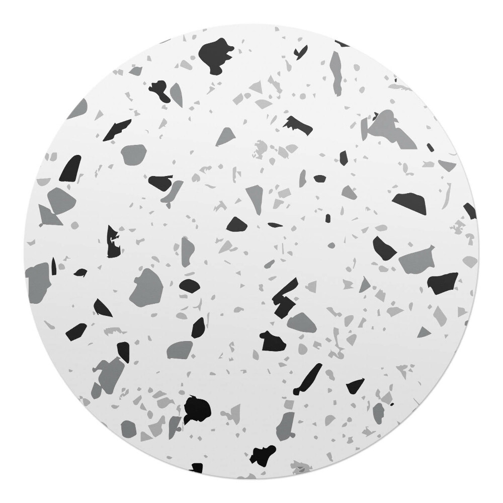 Podkładka pod krzesło obrotowe okrągła Terrazzo abstrakcja
