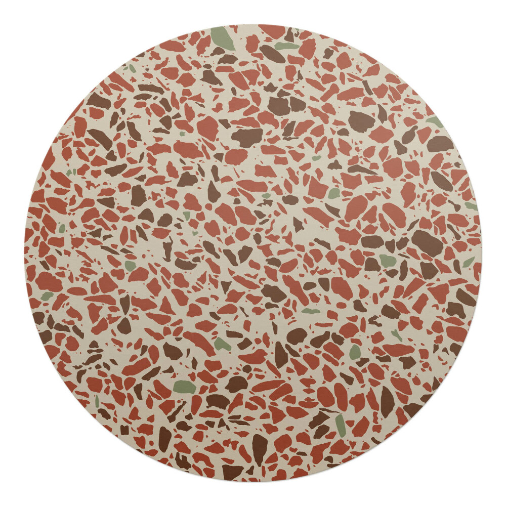 Mata na podłogę pod krzesło okrągła Mozaika terrazzo