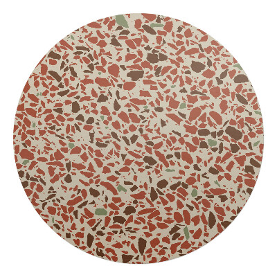 Mata na podłogę pod krzesło okrągła Mozaika terrazzo