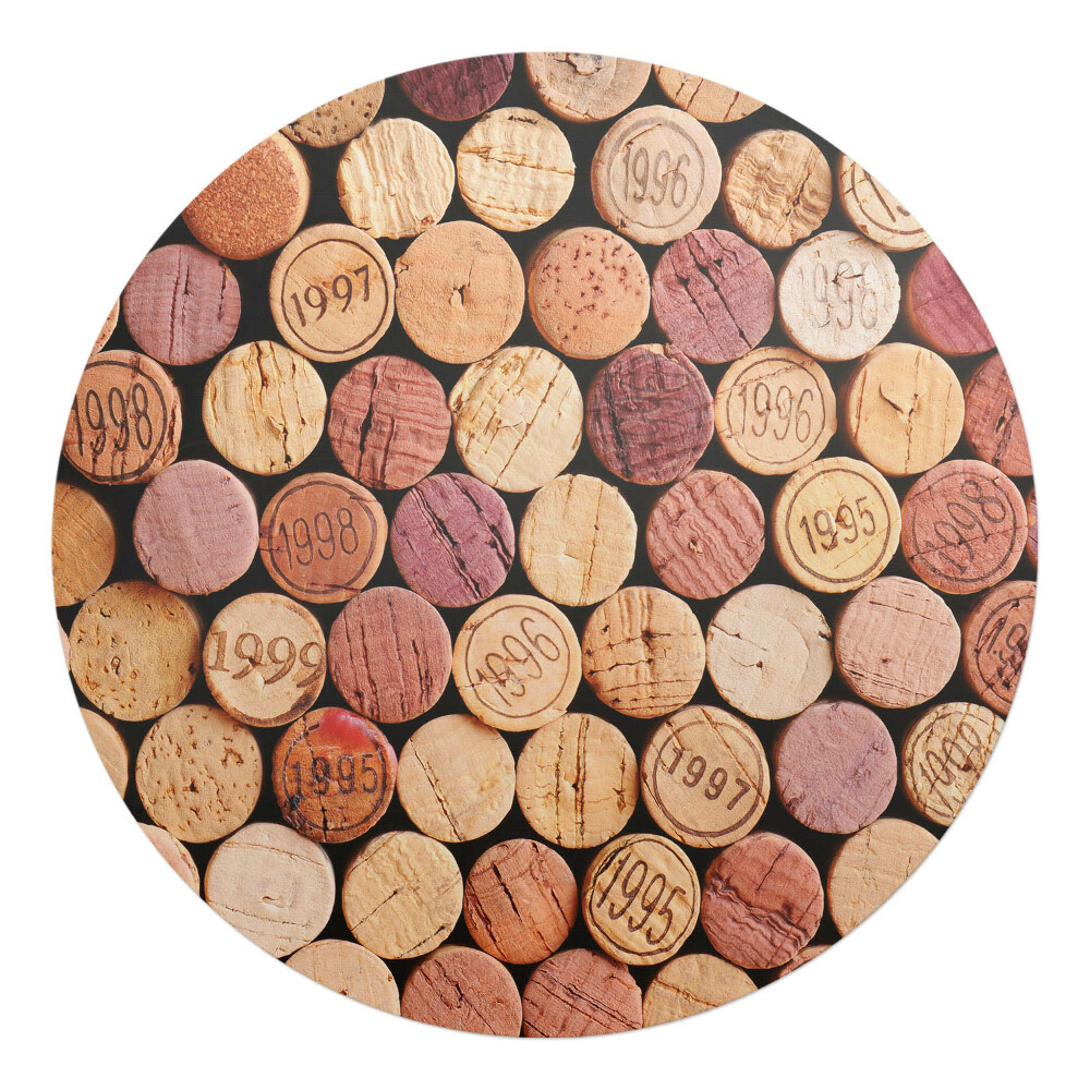 Podkładka pod krzesło okrągła Kolekcja korków wina