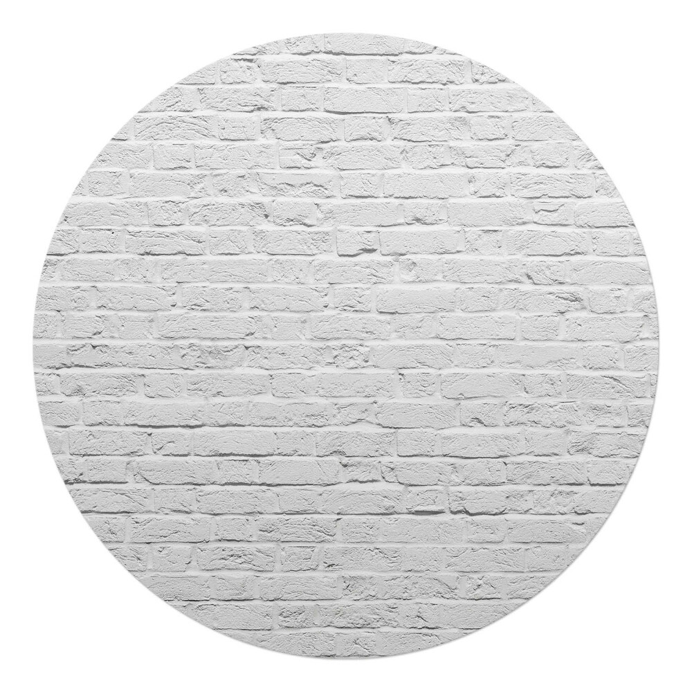 Mata pod fotel biurowy okrągła Ceglana ściana