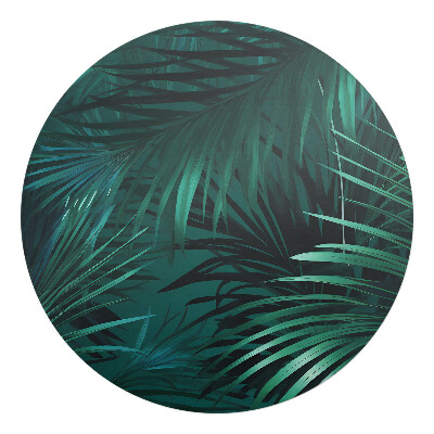 Podkładka pod krzesło obrotowe okrągła Tropikalne liście