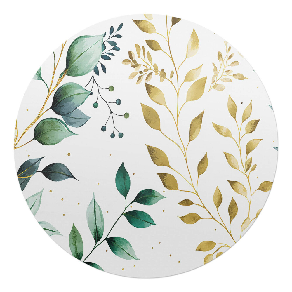 Podkładka pod krzesło okrągła Liście i gałązki