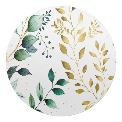 Podkładka pod krzesło okrągła Liście i gałązki