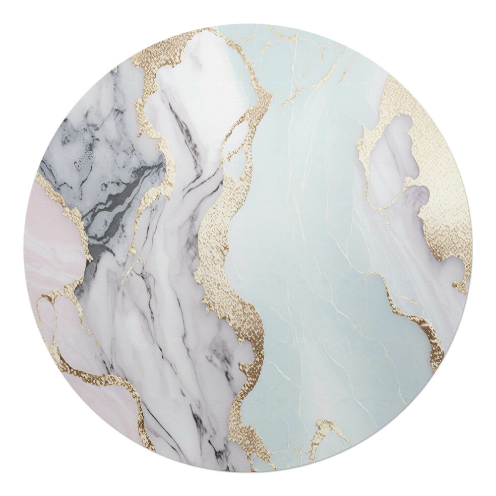 Podkładka pod krzesło obrotowe okrągła Marmurowe fale