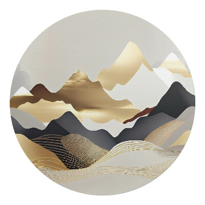 Podkładka pod krzesło obrotowe okrągła Górska abstrakcja