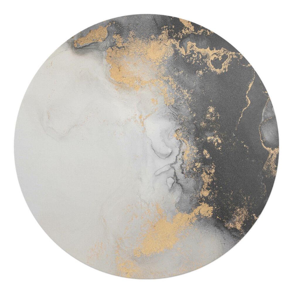 Mata pod fotel biurowy okrągła Abstrakcyjny marmur