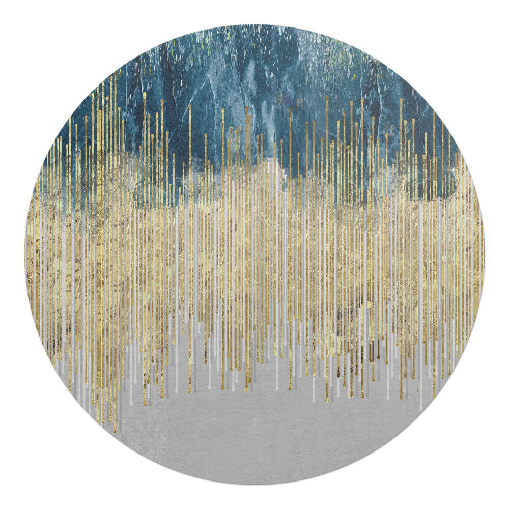 Mata na podłogę pod krzesło okrągła Pionowe linie abstrakcji