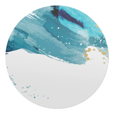 Podkładka pod krzesło obrotowe okrągła Akwamarynowe pociągnięcia