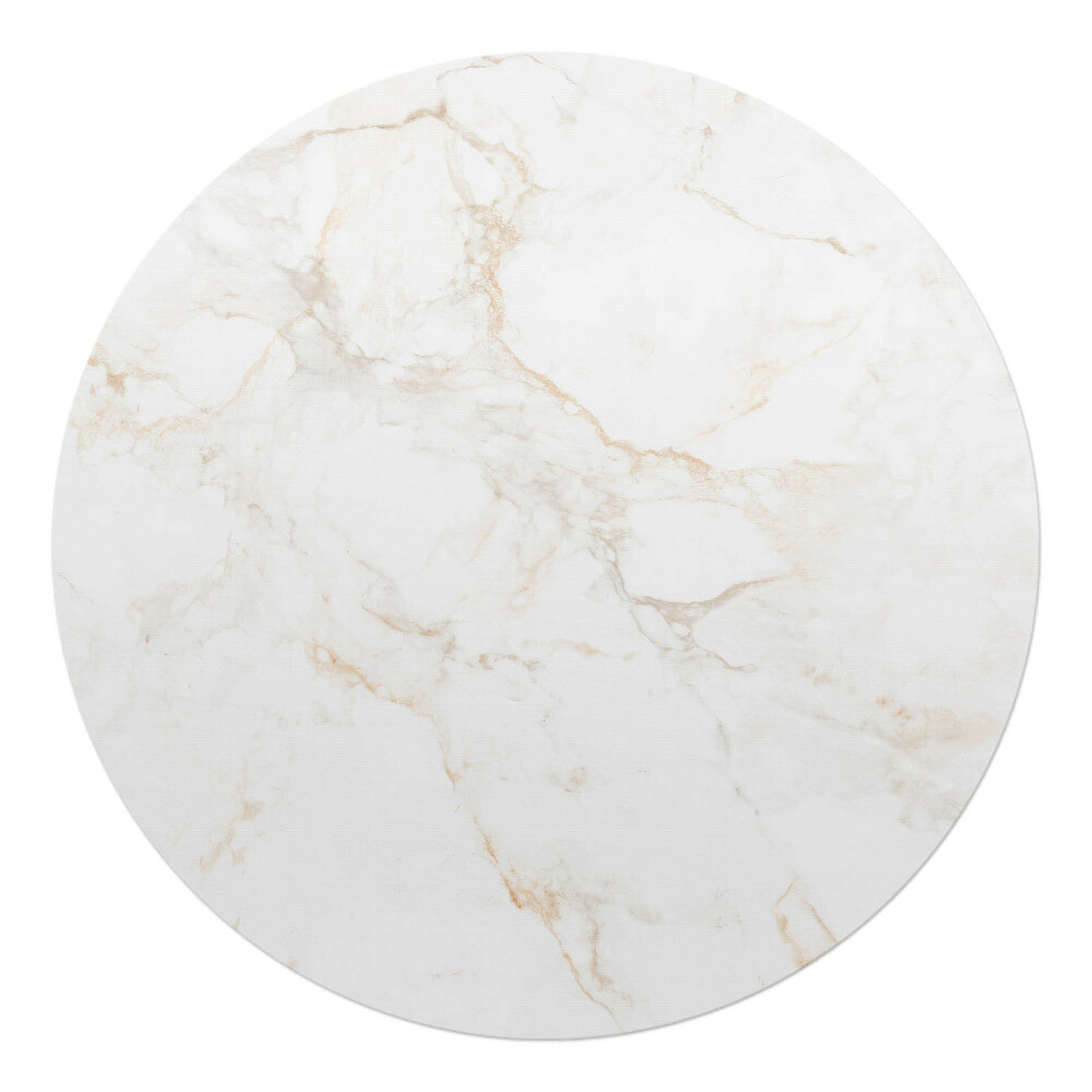 Mata na podłogę pod krzesło okrągła Marmurowe żyłki