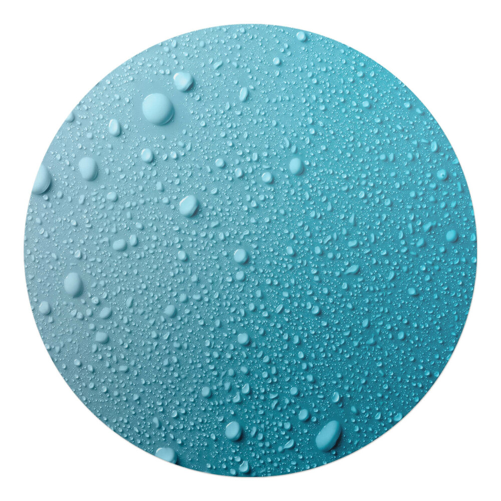 Mata pod krzesło okrągła Krople na szkle