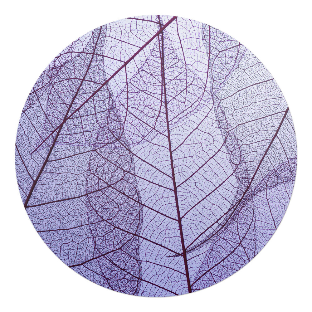 Podkładka pod krzesło okrągła Liście w delikatnym wzorze