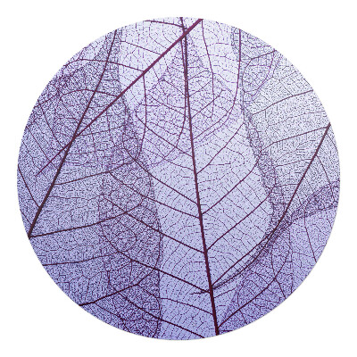 Podkładka pod krzesło okrągła Liście w delikatnym wzorze