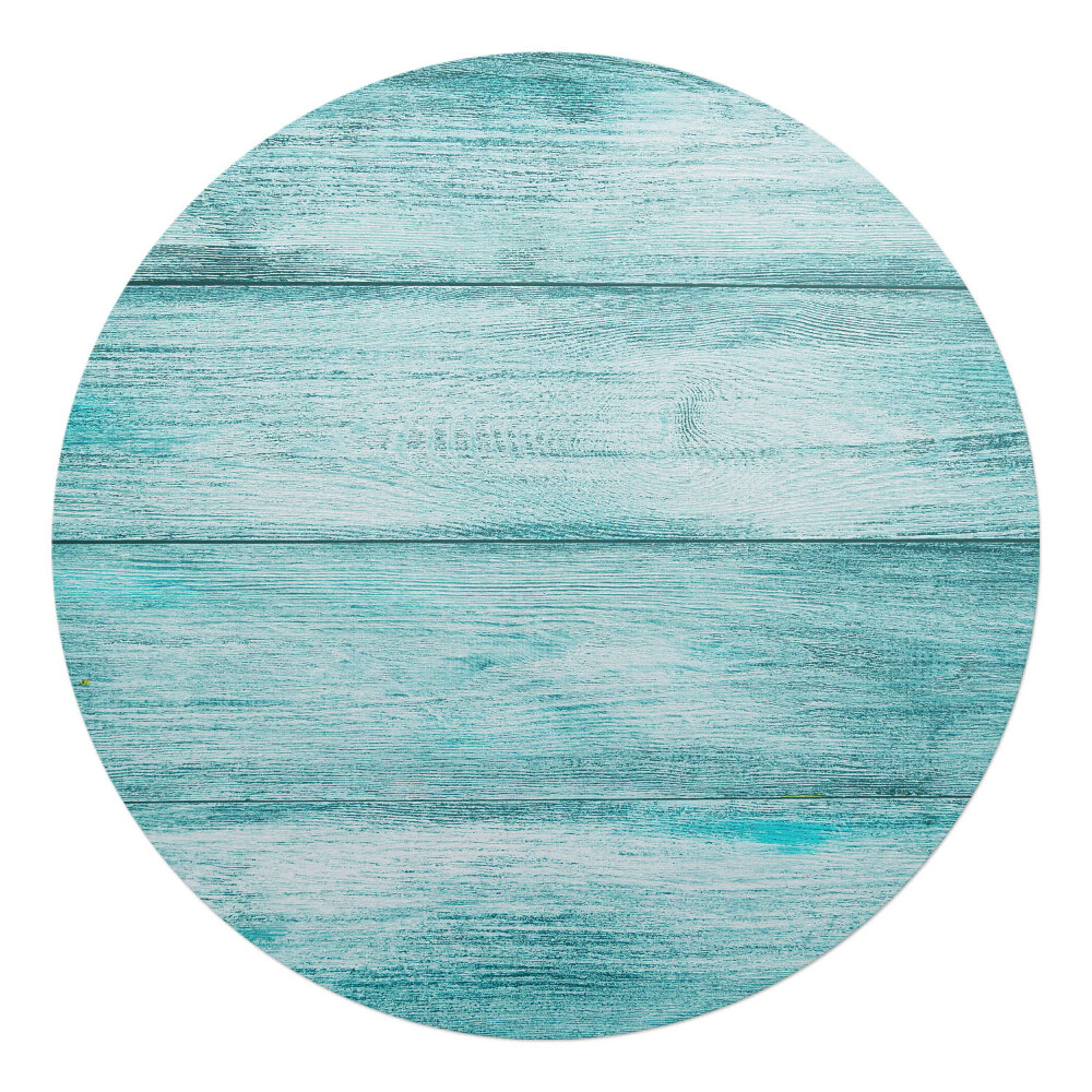 Podkładka pod krzesło obrotowe okrągła Drewniane deski pastelowe