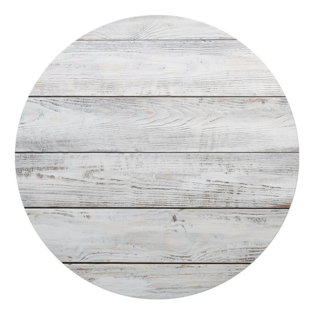 Podkładka pod krzesło obrotowe okrągła Drewniane deski retro