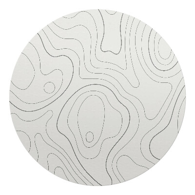 Podkładka pod krzesło okrągła Abstrakcyjne linie