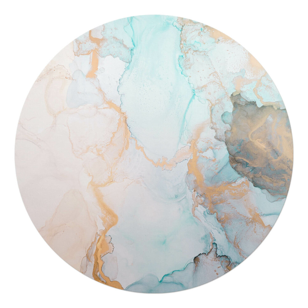 Mata na podłogę pod krzesło okrągła Abstrakcyjny marmur