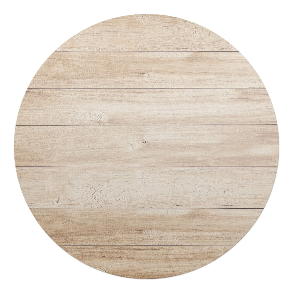 Mata pod fotel biurowy okrągła Drewniana tekstura