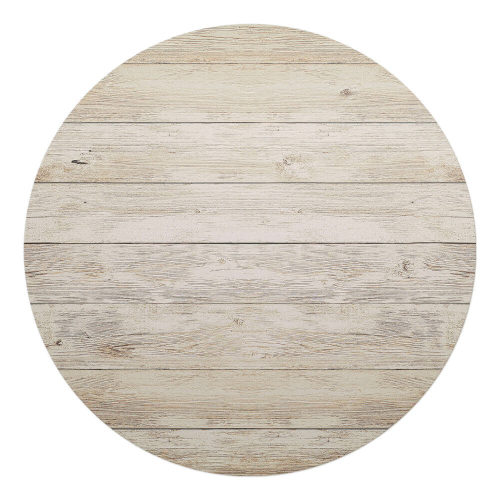 Mata na podłogę pod krzesło okrągła Drewniana tekstura