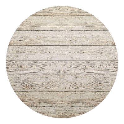 Mata na podłogę pod krzesło okrągła Drewniana tekstura