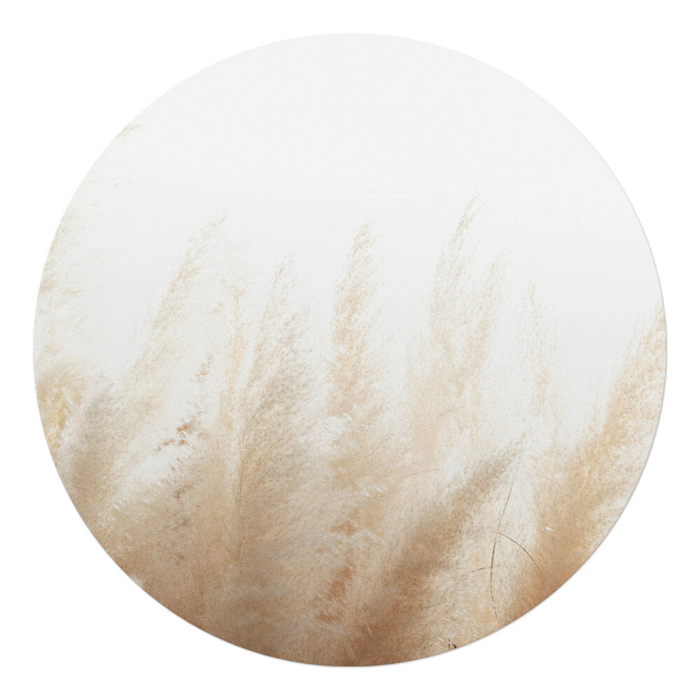 Mata pod fotel biurowy okrągła Delikatne trawy