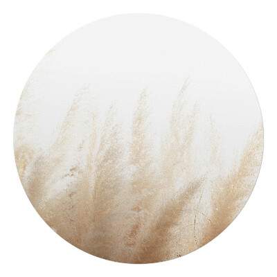 Mata pod fotel biurowy okrągła Delikatne trawy