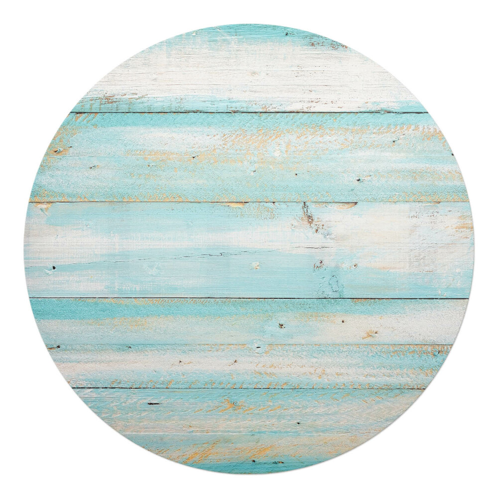 Mata pod fotel biurowy okrągła Pastelowe drewno