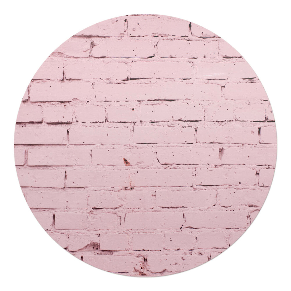 Podkładka pod krzesło okrągła Pastelowa ściana cegieł