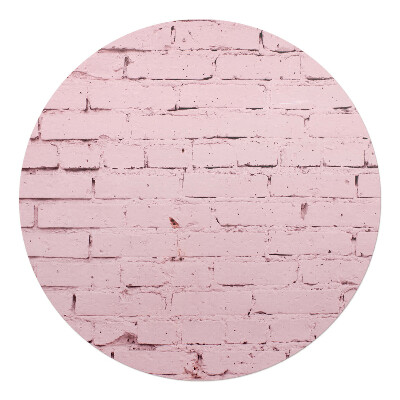 Podkładka pod krzesło okrągła Pastelowa ściana cegieł